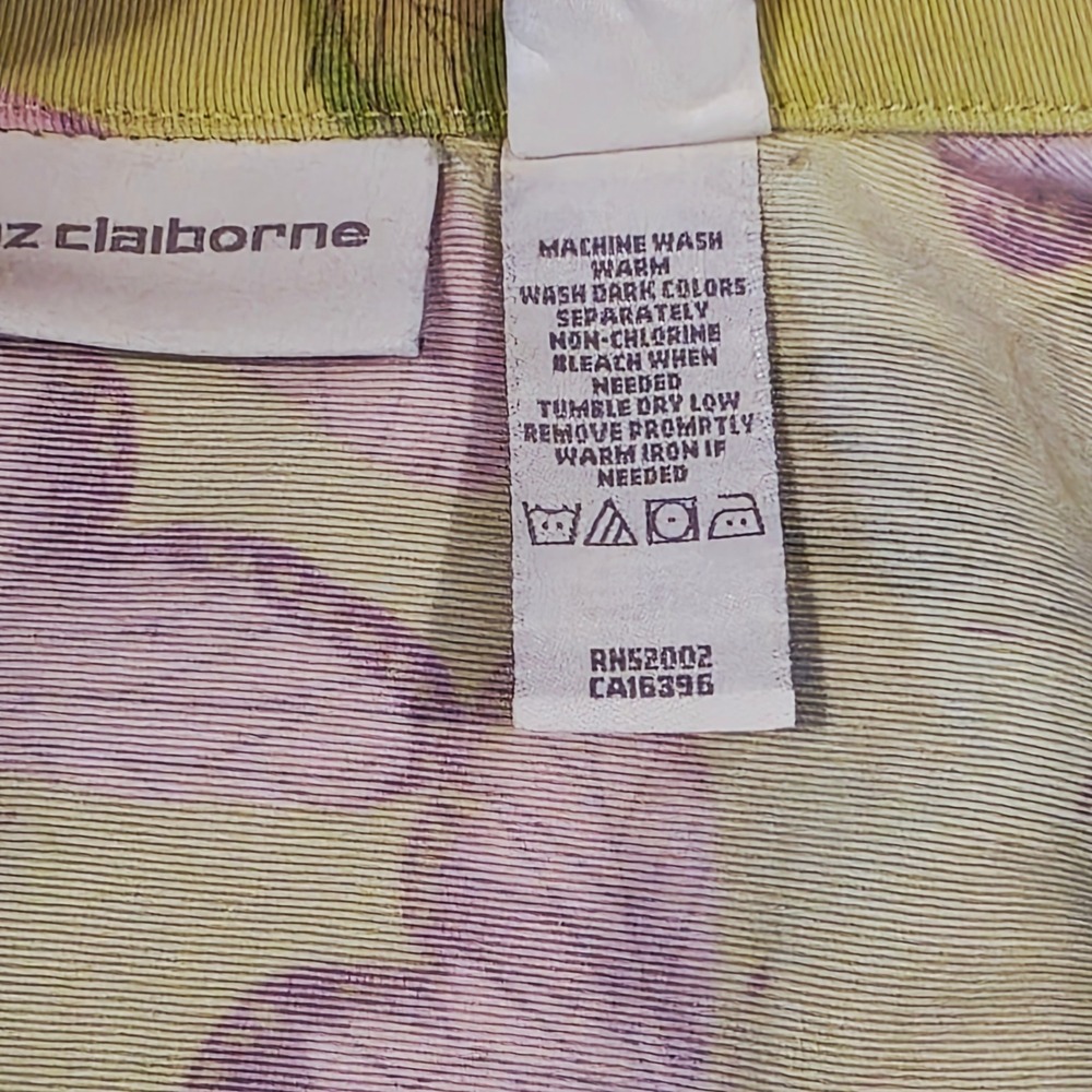 Liz Claiborne Butterfly Print Denim Trucker Jacket WDMU3694 Womens 21 Lime Green - Picture 4 of 10